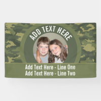 Photo avec Camouflage Green et texte personnalisé