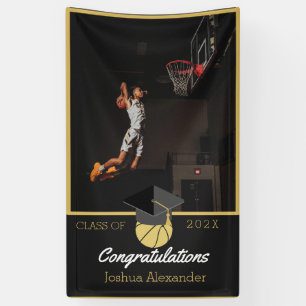 Banderoles Photo Basketball joueur félicitations diplômé