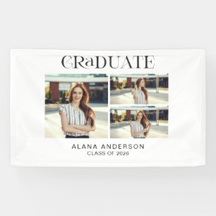 Banderoles Photo de remise de diplôme Collage moderne Décorat