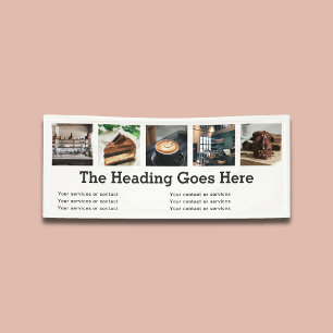 Banderoles Photo Entreprise Moderne Slab Serif Minimaliste Bl