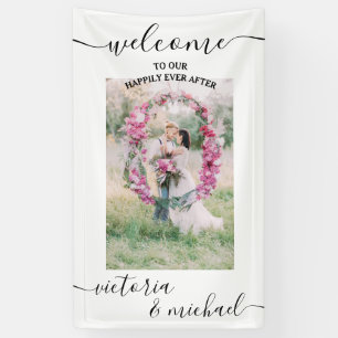 Banderoles Photo mariage moderne et élégante Bienvenue