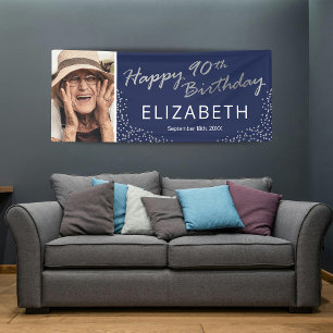 Banderoles Photo Marine Blue Silver 90e anniversaire