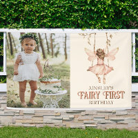 Photo modifiable Blush Pink Fairy Premier 1er anni