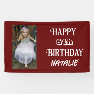 Banderoles Photo personnalisée et âge Joyeux anniversaire