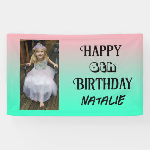 Banderoles Photo personnalisée et âge Joyeux anniversaire