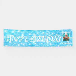 Banderoles Photo personnalisée Piscine fête d'anniversaire Pi