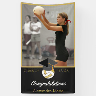 Banderoles Photo Volleyball joueur félicitations diplômé