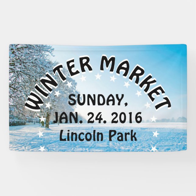 Banderoles Photographe - beautiful Winter Park + your ideas (Horizontal)
