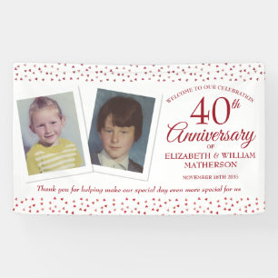 Banderoles Photos du 40e anniversaire de Ruby Mariage