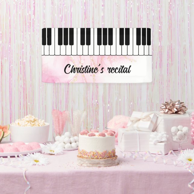 Banderoles Piano clavier musique récital signal performance (Fête)