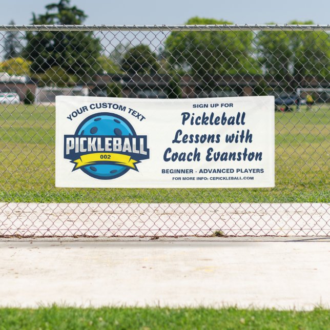 Banderoles Pickleball Club, Coach, Clinique de leçons de Pick (En situation)