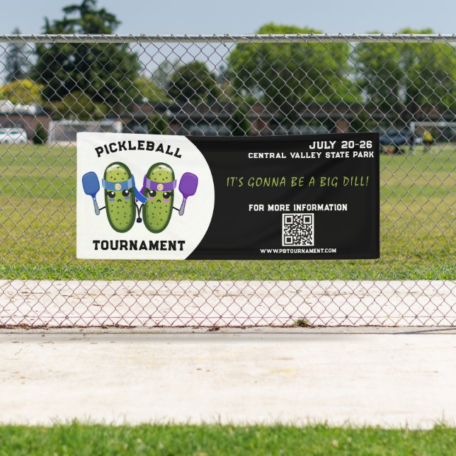 Banderoles Pickleball Tournament Dill Pickle Team Game Event (En situation)