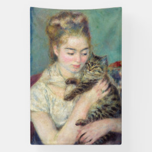 Banderoles Pierre-Auguste Renoir - Femme avec chat