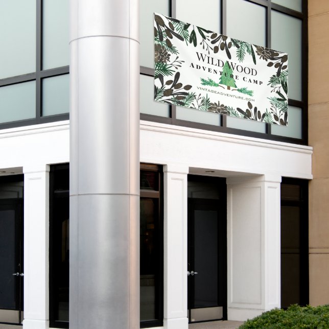 Banderoles Pinces Et Branches De Pins Rustiques (Bâtiment extérieur)