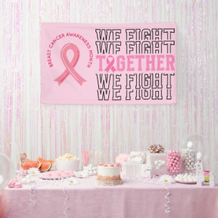 Banderoles Pink Ribbon Sensibilisation au sein Brave et fort