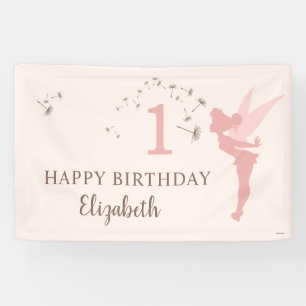 Banderoles Pink Tinker Bell Girl Anniversaire