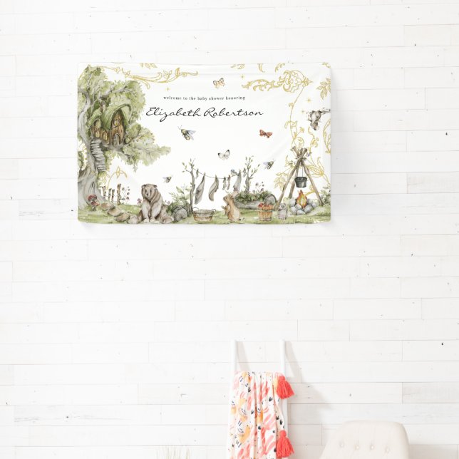 Banderoles Pique-nique de Woodland | Accueil Baby shower fore (Insitu)