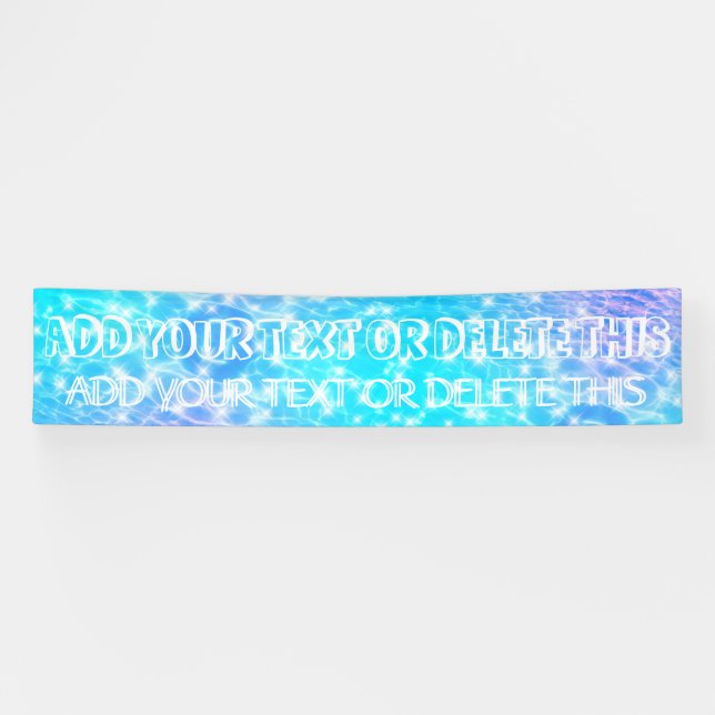 Banderoles Piscine Fête d'été Fête tropicale Fête de l'eau (Horizontal)