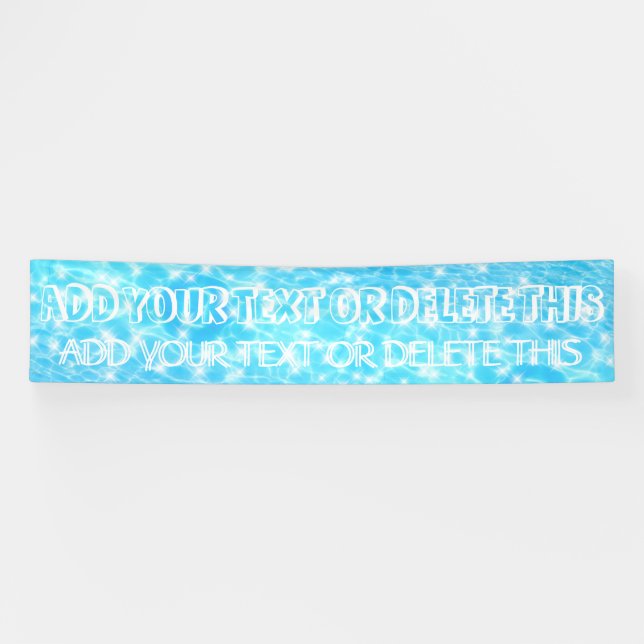 Banderoles Piscine Fête d'été Fête tropicale Fête de l'eau (Horizontal)