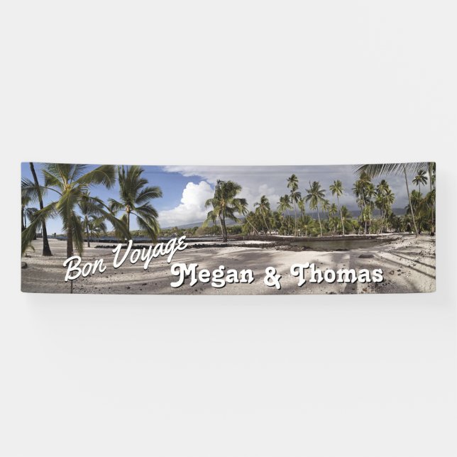 Banderoles Pittoresque Hawaii Beach Voyage Bon Voyage Se Dépl (Horizontal)