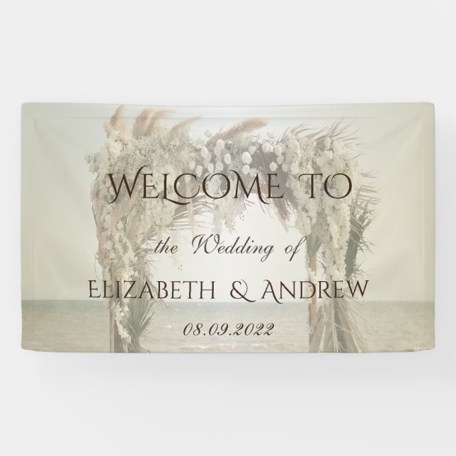 Banderoles Plage Floral Arch Mariage (Horizontal)