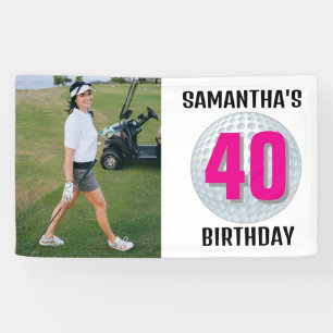 Banderoles Planifiez un Bassin d'anniversaire de golf LADY!