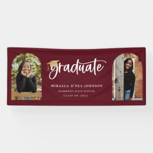 Banderoles Playful Script Graduation Photo