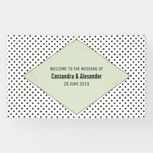 Banderoles Pois moderne Sage Mariage