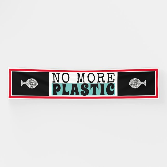 Banderoles Poisson en plastique, changement climatique (Horizontal)