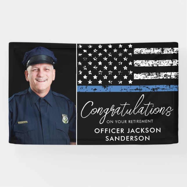 Banderoles Police Officier de retraite police application de  (Horizontal)