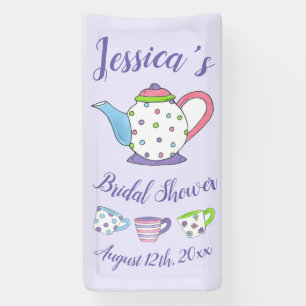 Banderoles Polka Dot Teapot Après-Midi Tea Baby shower
