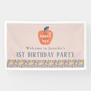 Banderoles Pomme de nos yeux fille rose 1er anniversaire Bien