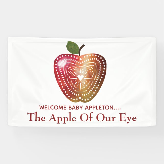 Banderoles Pomme De Notre Baby shower OEil (Horizontal)