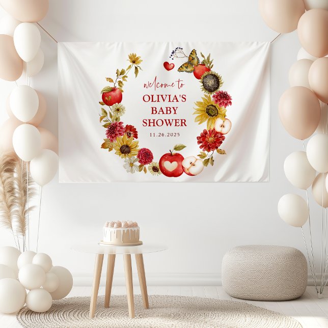 Banderoles Pomme de notre oeil Wreath Baby shower d'automne B (Créateur téléchargé)