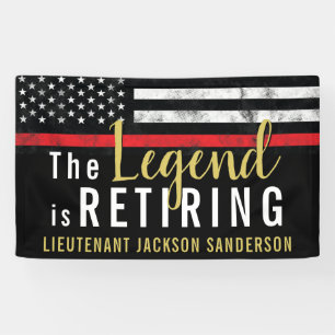 Banderoles Pompier Retraite Service d'incendie pompier