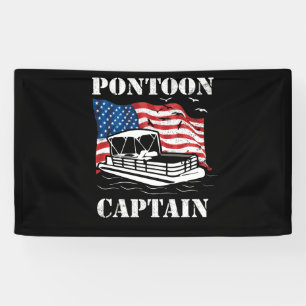 Banderoles Pontoon Captain American Flag Pontoon Boat Lover