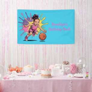 Banderoles Pop Art Girls Basketball Anniversaire Bash