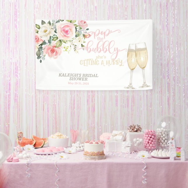 Banderoles Pop the Bubbly, elle prend un hubby (Fête)