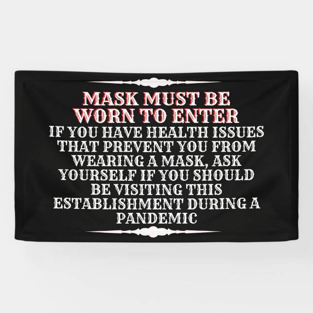 Banderoles Porter Un Message De Masque (Horizontal)