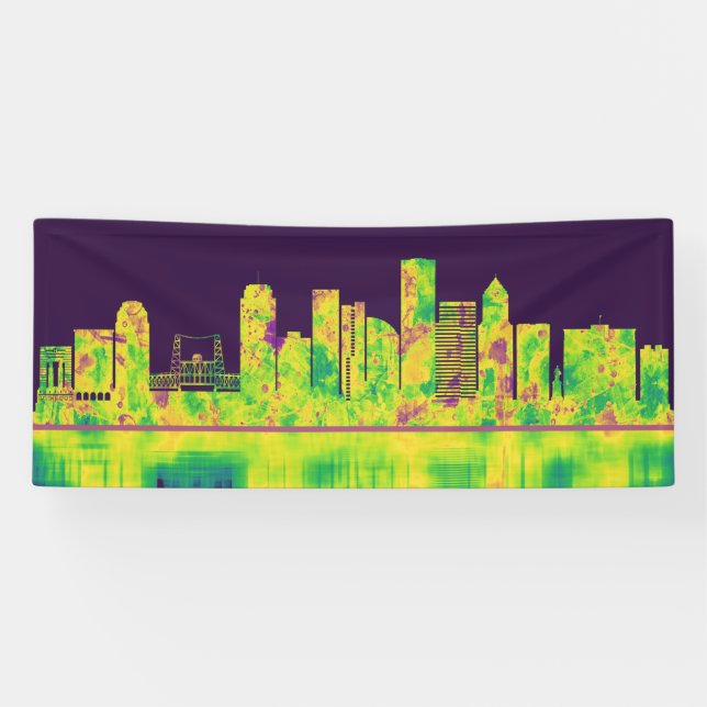 Banderoles Portland Oregon Skyline (Horizontal)
