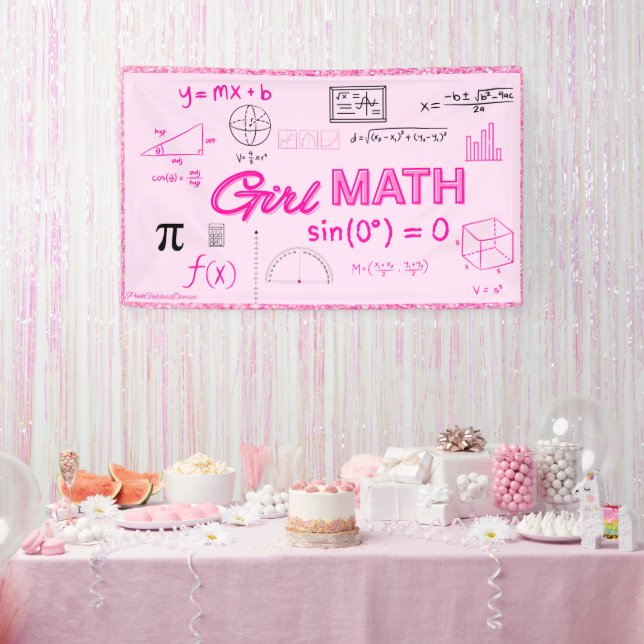 Banderoles Poster de la formule de mathématiques de la géomét (Fête)