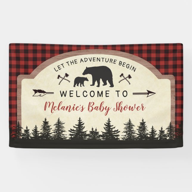 Banderoles Poster de l'Affiche de bienvenue Baby shower de be (Horizontal)