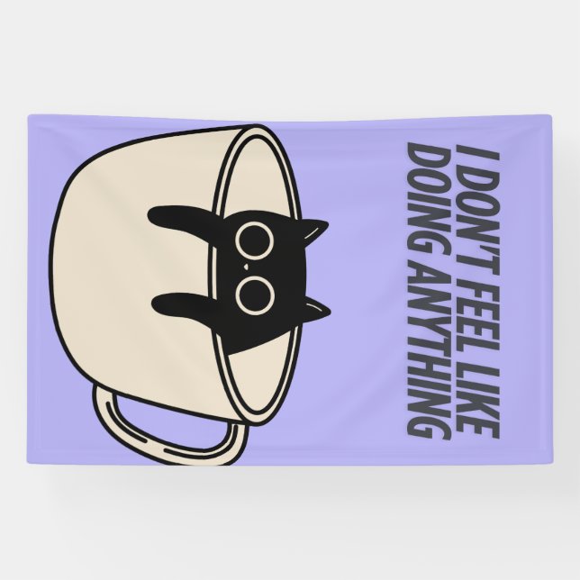 Banderoles POSTER OF A LAZY CAT Banner (Horizontal)