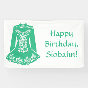 Banderoles Pour Danseurs Irlandais Green Dancing Dress Custom