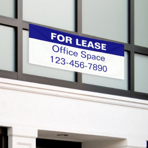 Banderoles Pour le contrat de location de bureau bleu et blan