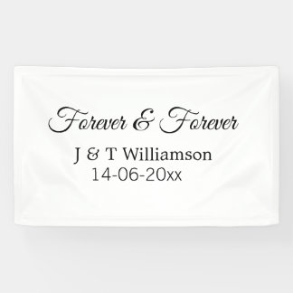 Banderoles Pour toujours & toujours ajouter nom de couple dat