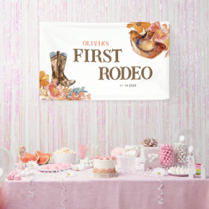 Banderoles Premier Rodéo Western Girl 1er Anniversaire