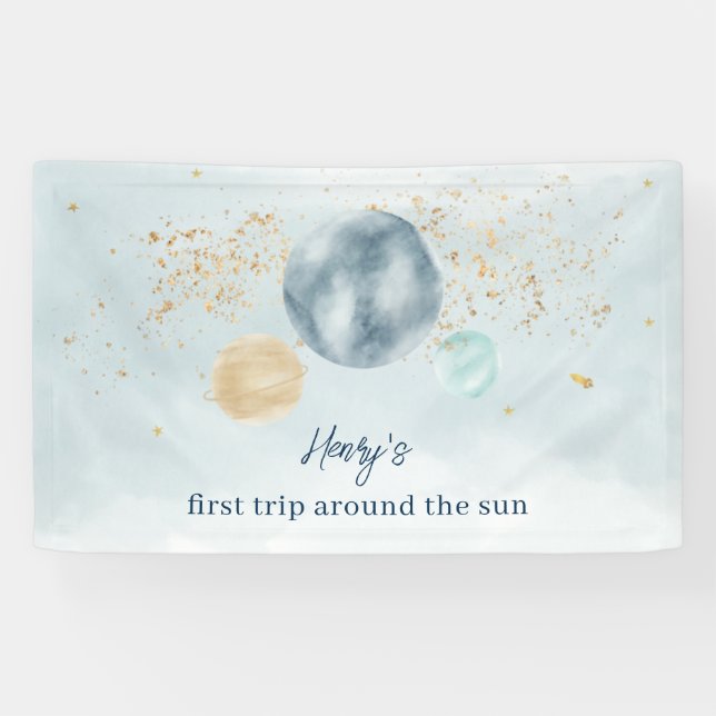 Banderoles Premier trip Around The Sun Birthday Banner (Horizontal)