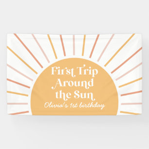 Banderoles Premier voyage autour du soleil Sunshine 1er anniv
