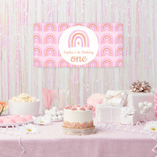Banderoles Première fête d'anniversaire de Rainbow Girl